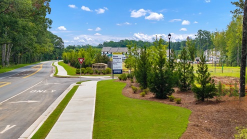 Street view in front of community
