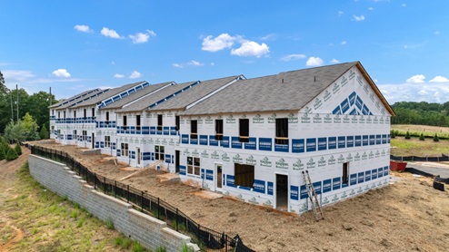 Exterior view of townhomes in community