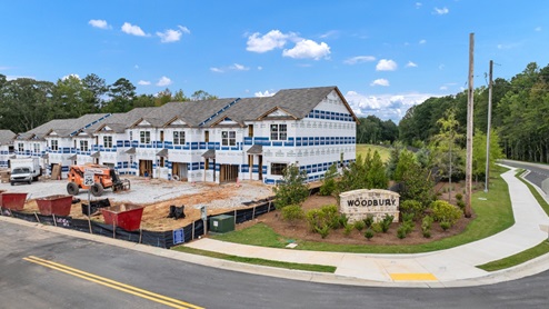 Exterior view of townhomes in community