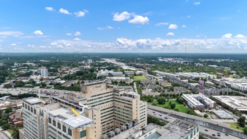 Exterior view of city near community