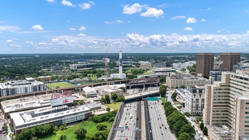 Exterior view of city near community