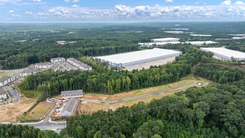 Aerial view of community