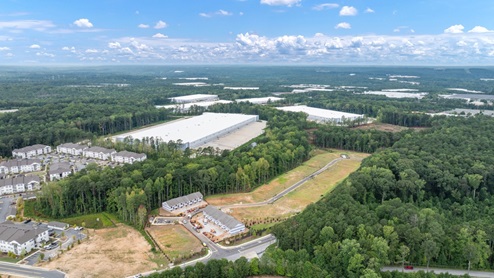 Aerial view of community