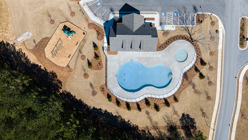 Aerial view of community pool