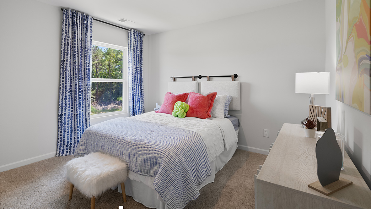 hayden secondary bedroom at the model home in oaks at cedar grove