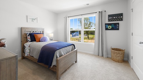hayden secondary bedroom at the model home in oaks at cedar grove
