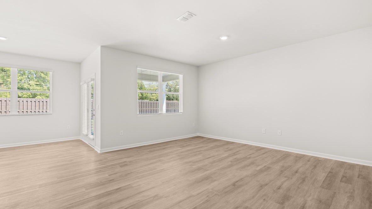 Interior living area open to dining area