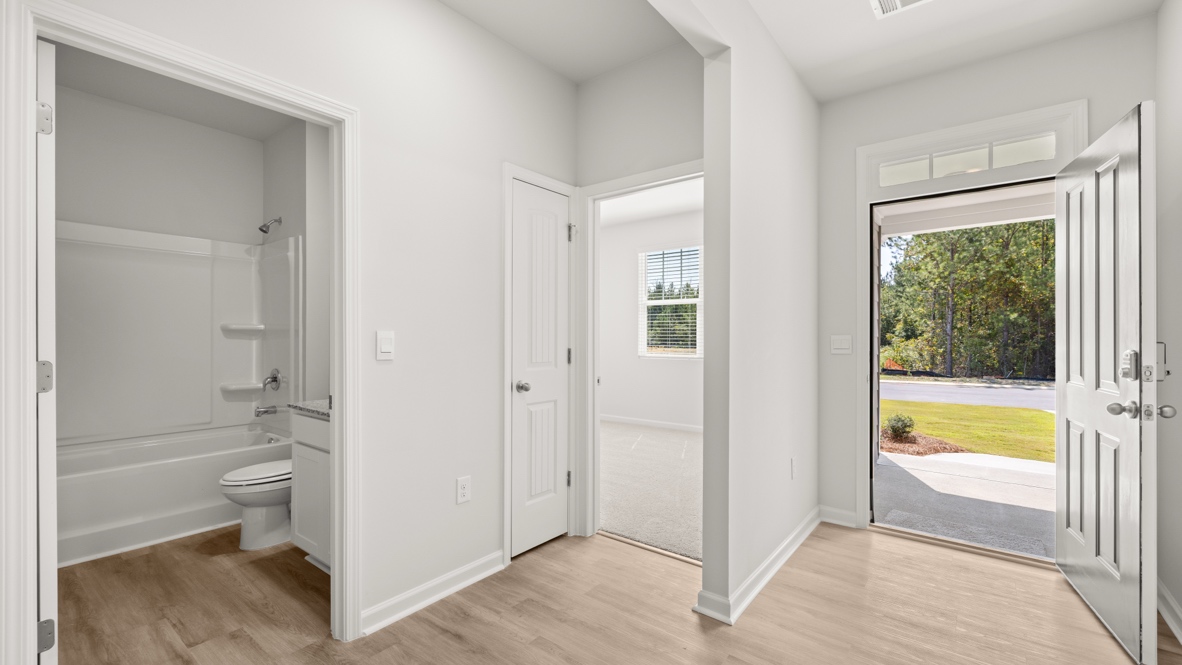 Interior entry-way leading to living area