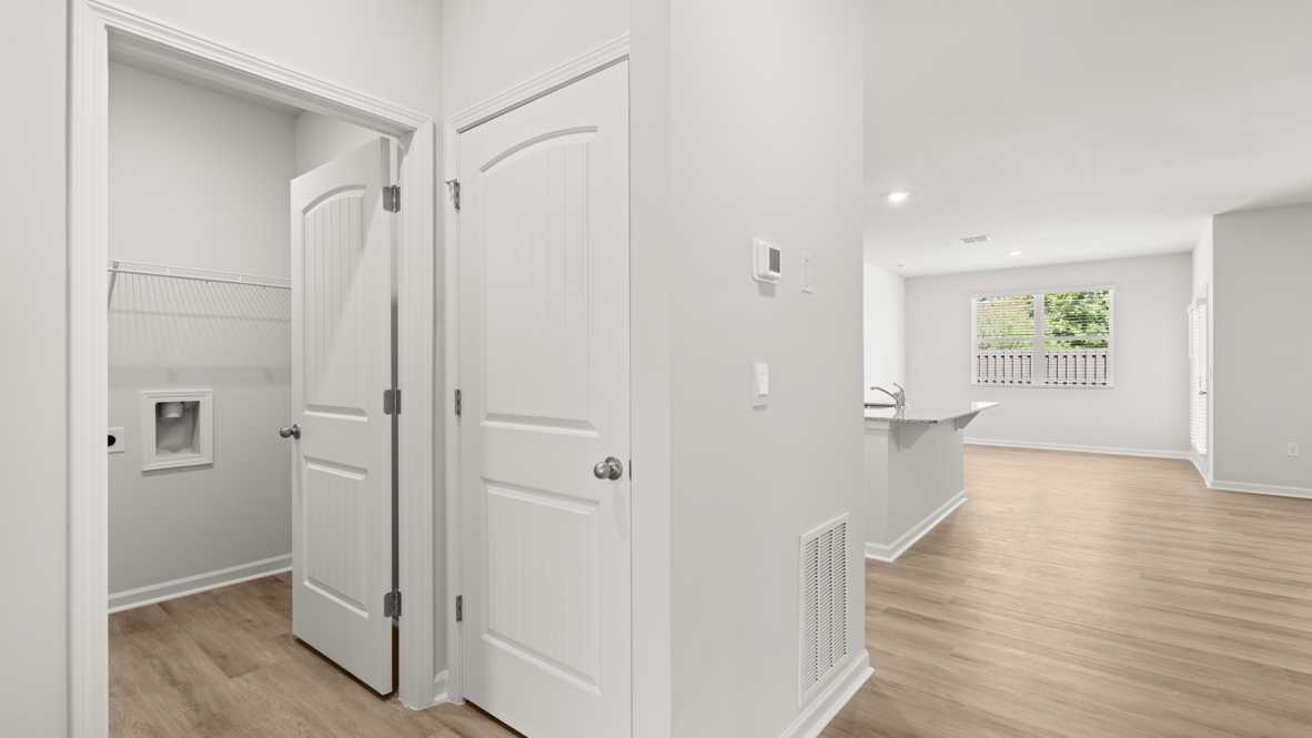 Interior hallway near laundry room
