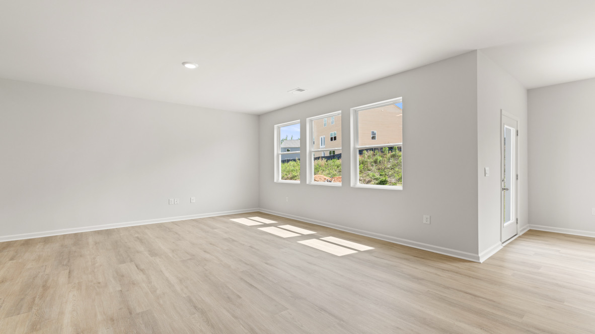 Interior living area with large windows