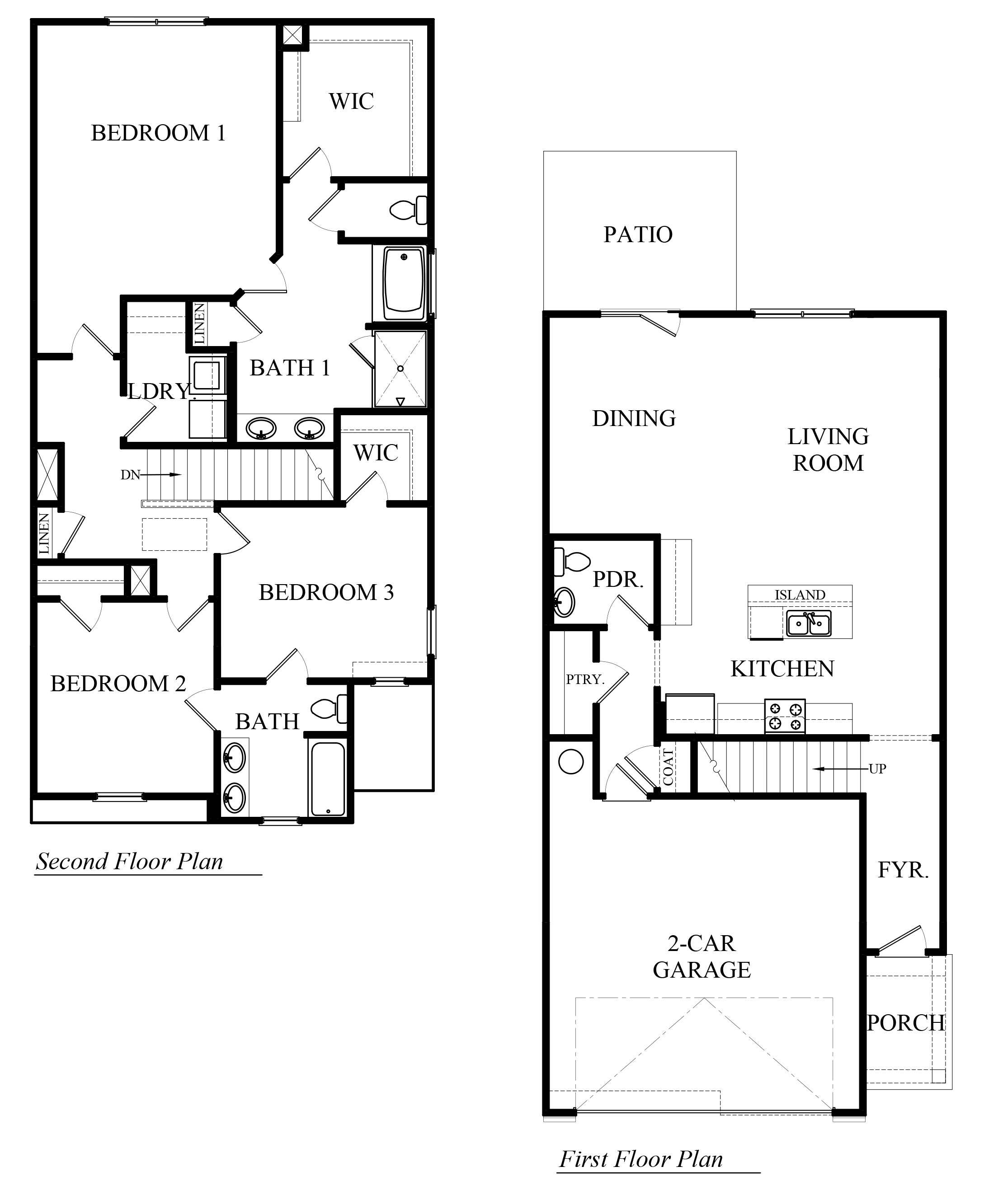stratford two story townhome floorplan at greyton springs in buford georgia