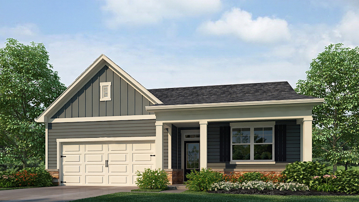 Exterior home with stone detailing