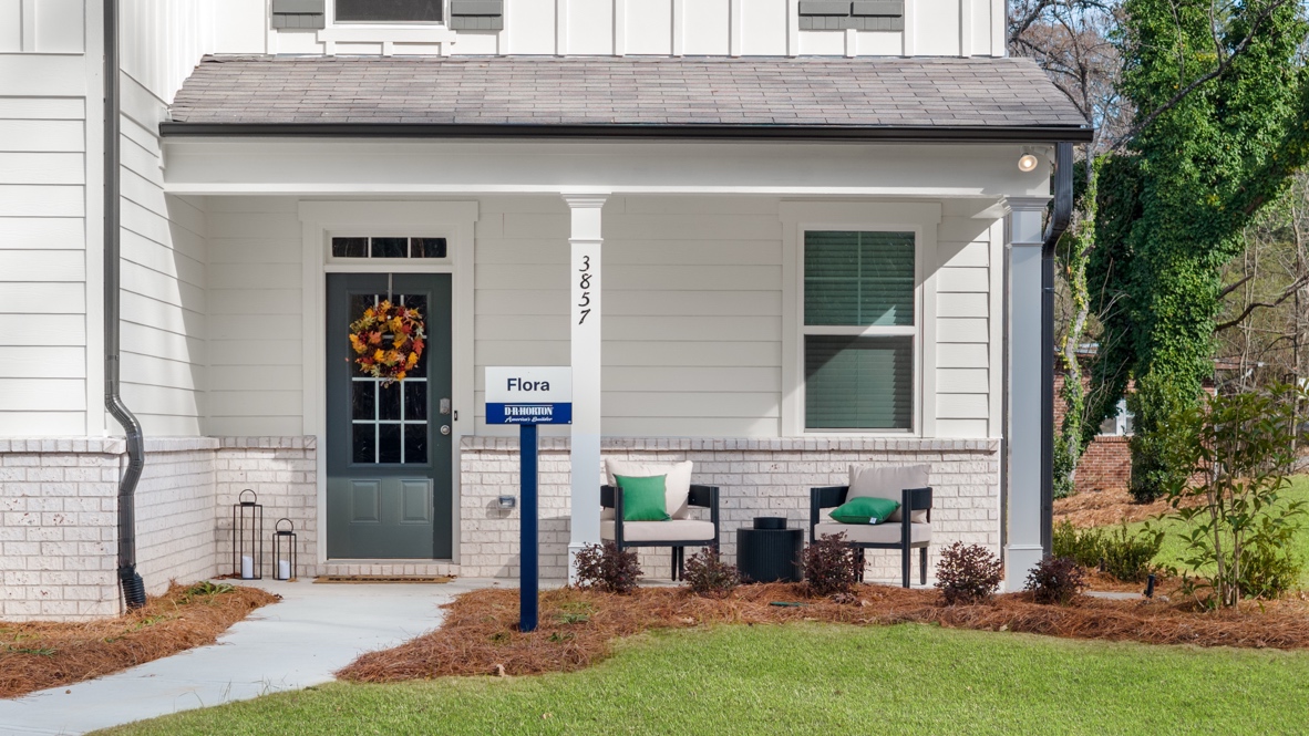 Flora model exterior at Creekview in Atlanta, GA