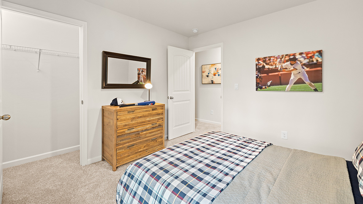 Interior bedroom with closet