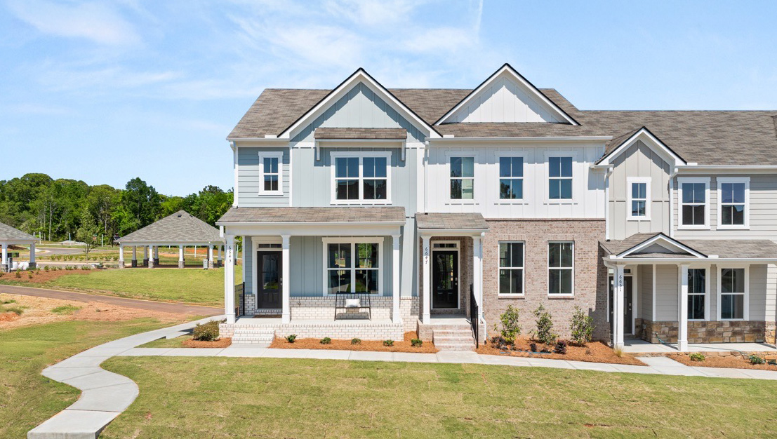 waypoint front exterior of townhomes