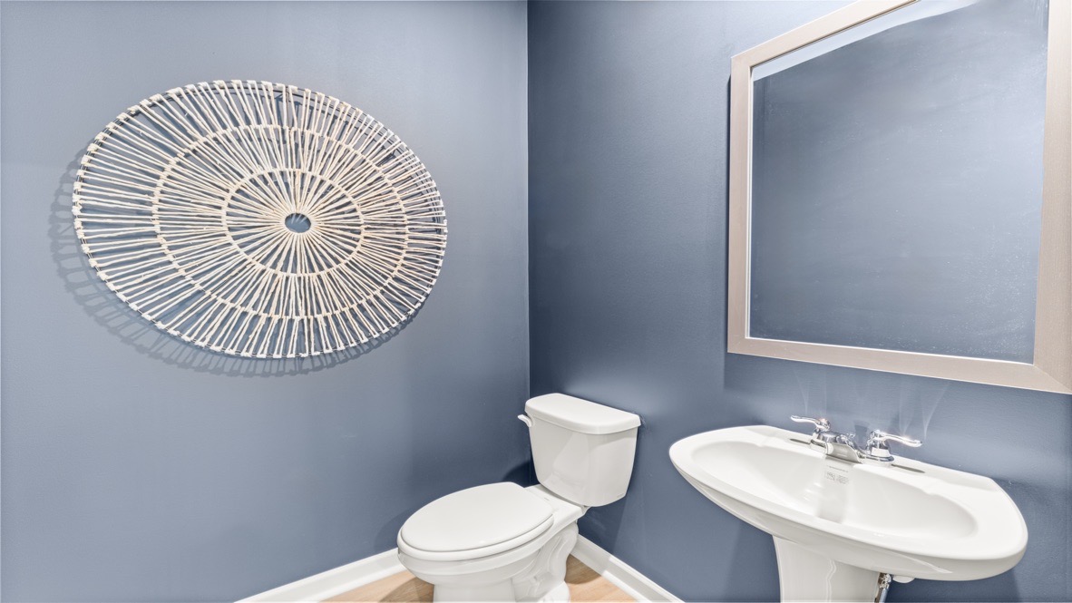 Interior half bathroom with sink