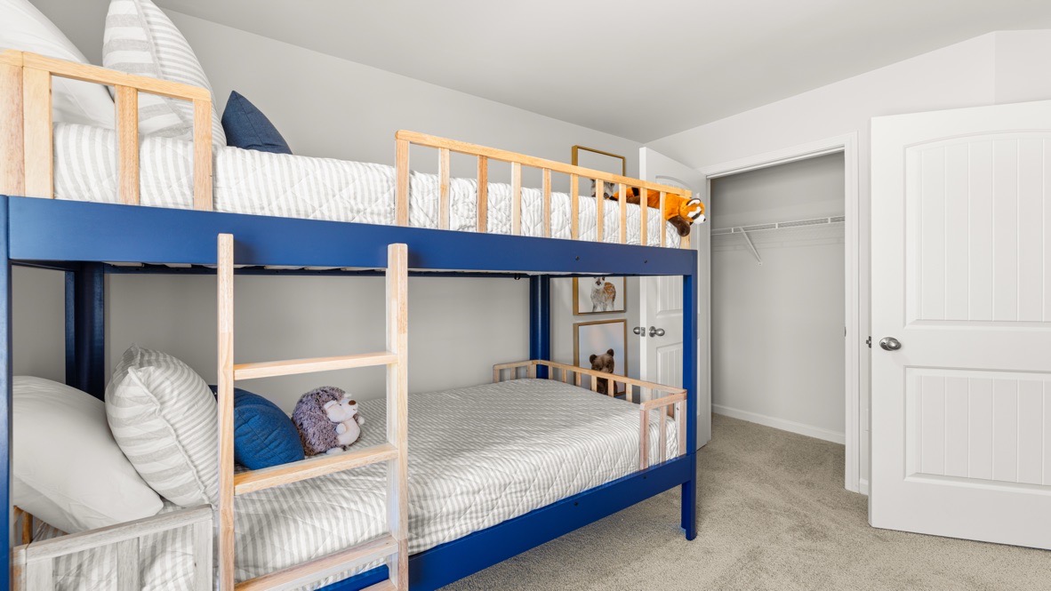 Interior bedroom with closet