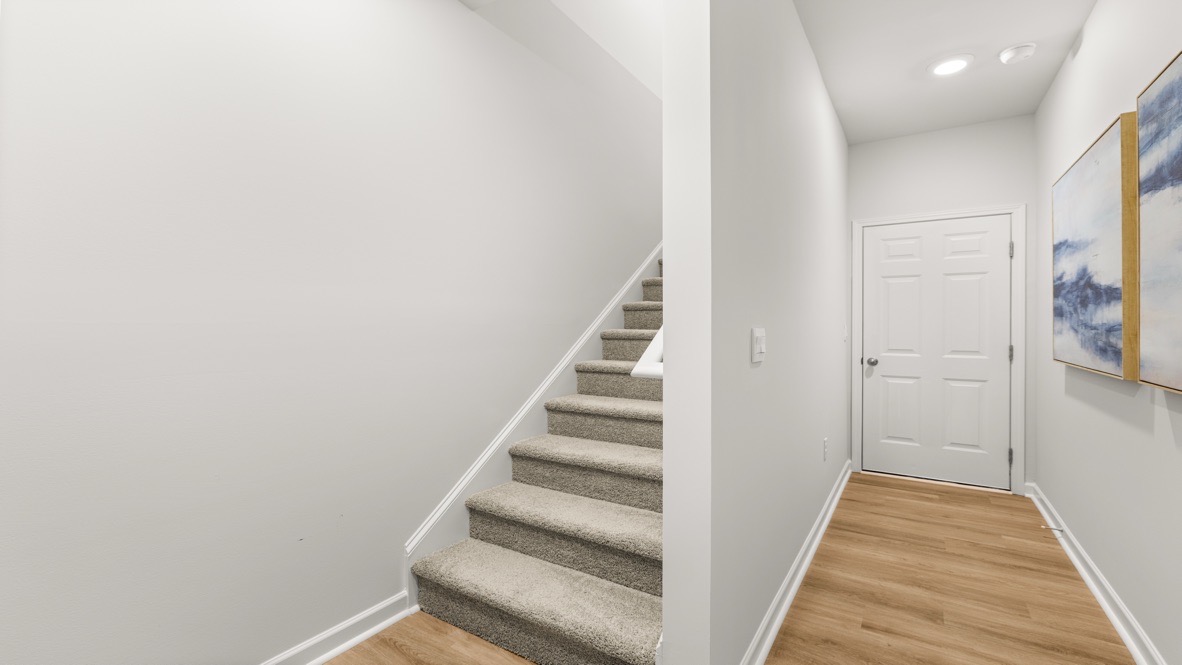 Interior hallway next to staircase
