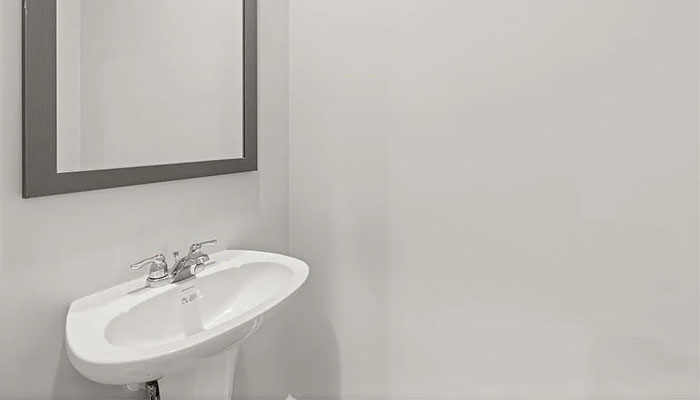 Interior half bathroom with sink