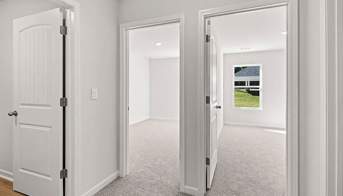 Interior hallway near bedrooms