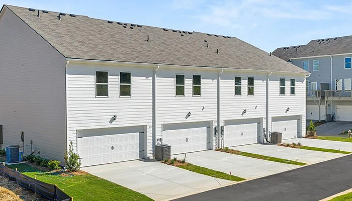 Exterior street view of homes
