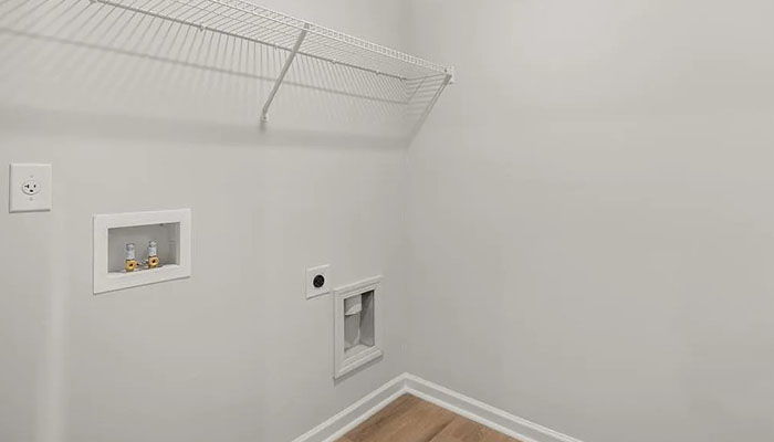 Interior laundry room