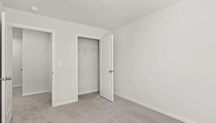 Interior bedroom with closet