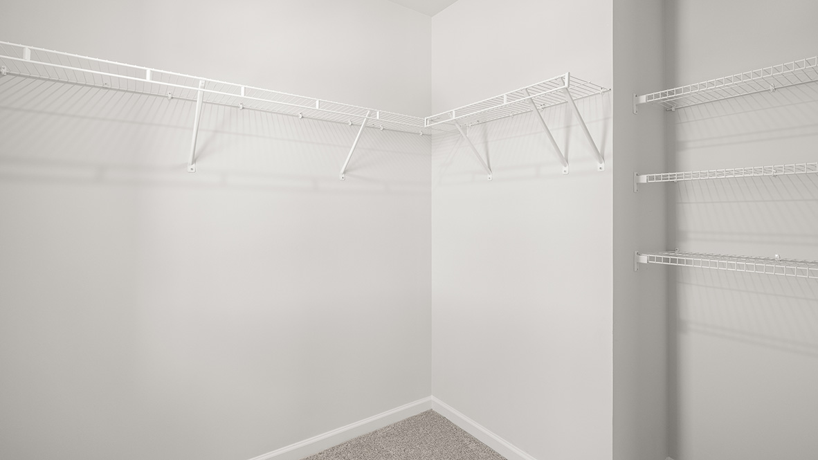 spacious walk in closet
