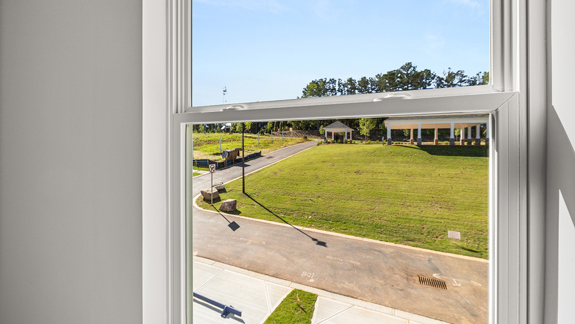 window overlooking the community