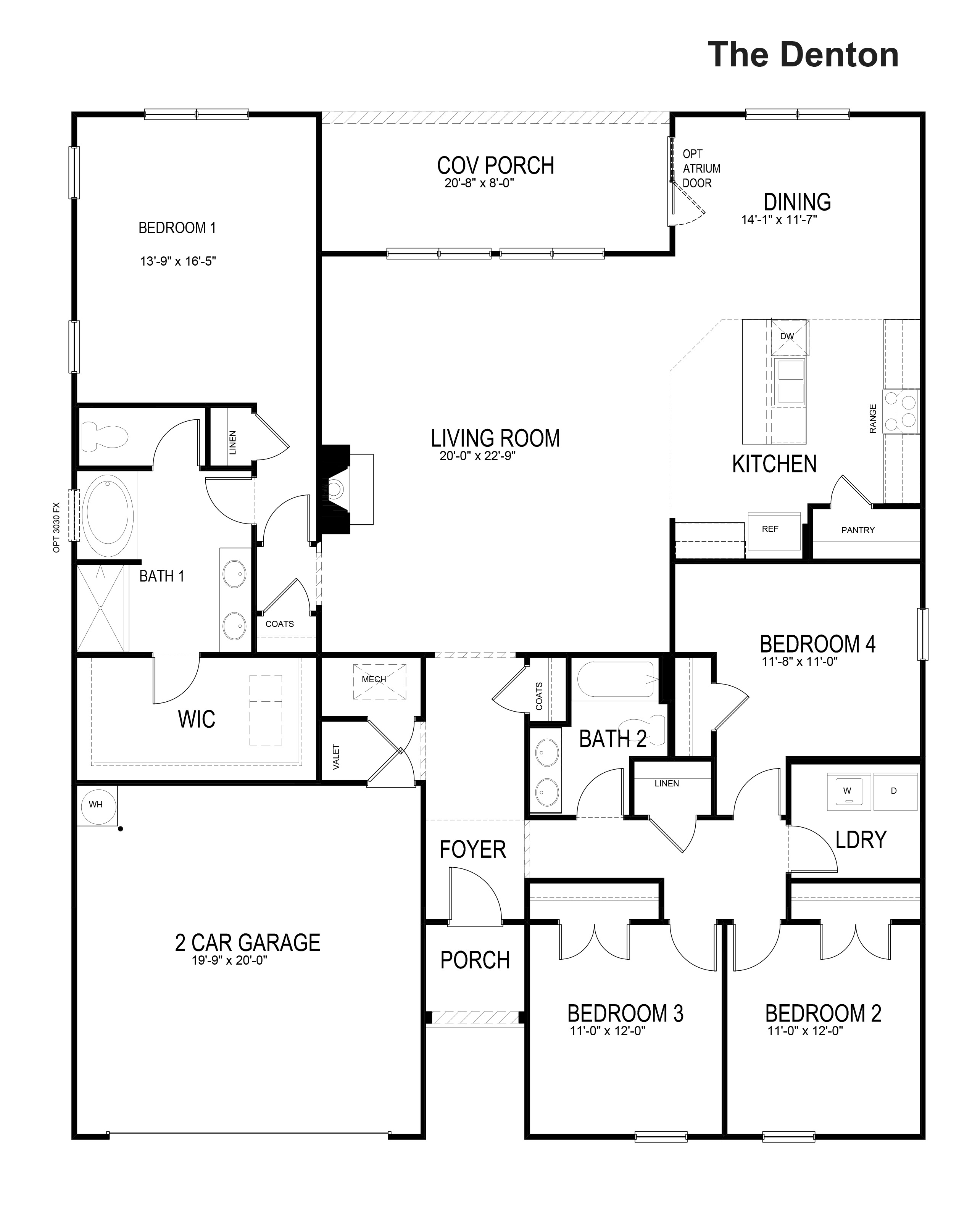 Floor Plan in Enclave at Bakers Farm Braselton, GA D.R. Horton