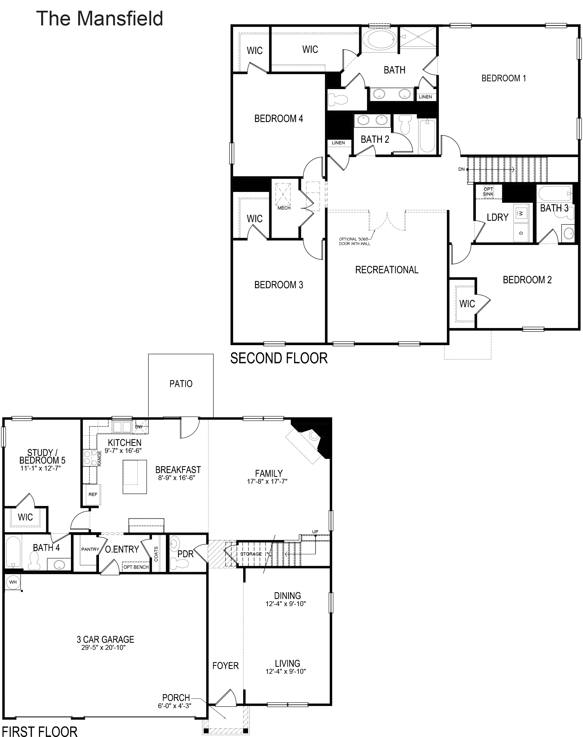 The Mansfield floorplan image