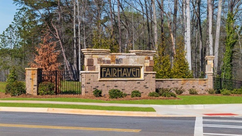 fairhaven community entrance sign