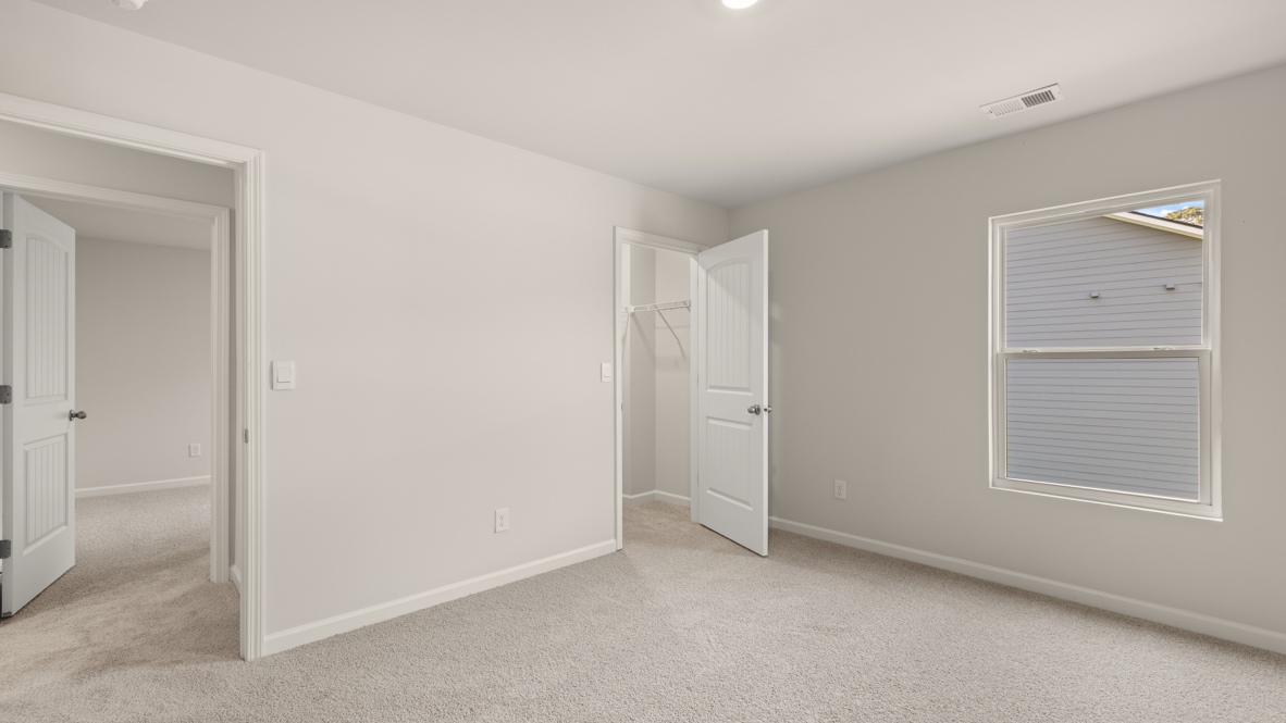 Interior bedroom with closet