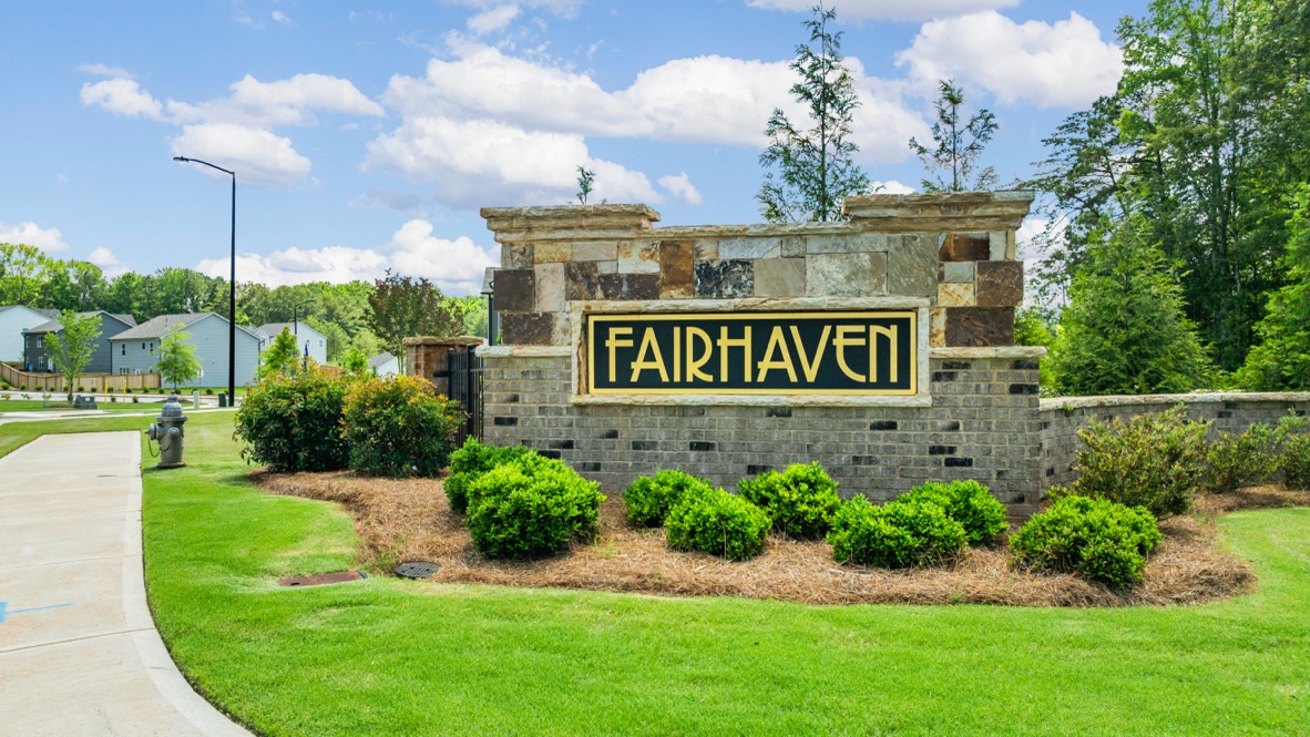 Fairhaven entrance sign