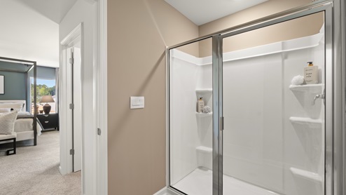 spacious walk in shower