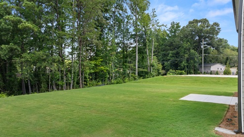 rear exterior of home featuring a spacious backyard