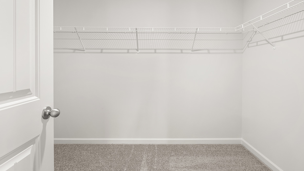 Walk-in closet in the ensuite bathroom.