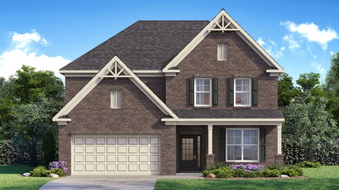 bellview front exterior rendering of elevation E at butner estates in south fulton georgia