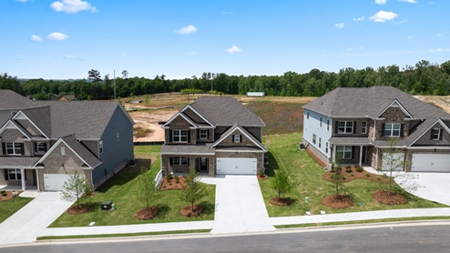 Butner Estates community two story home with brick elevation