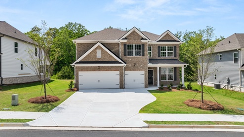 Butner Estates community two story home with brick elevation