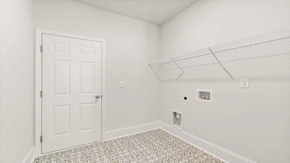 Interior laundry room