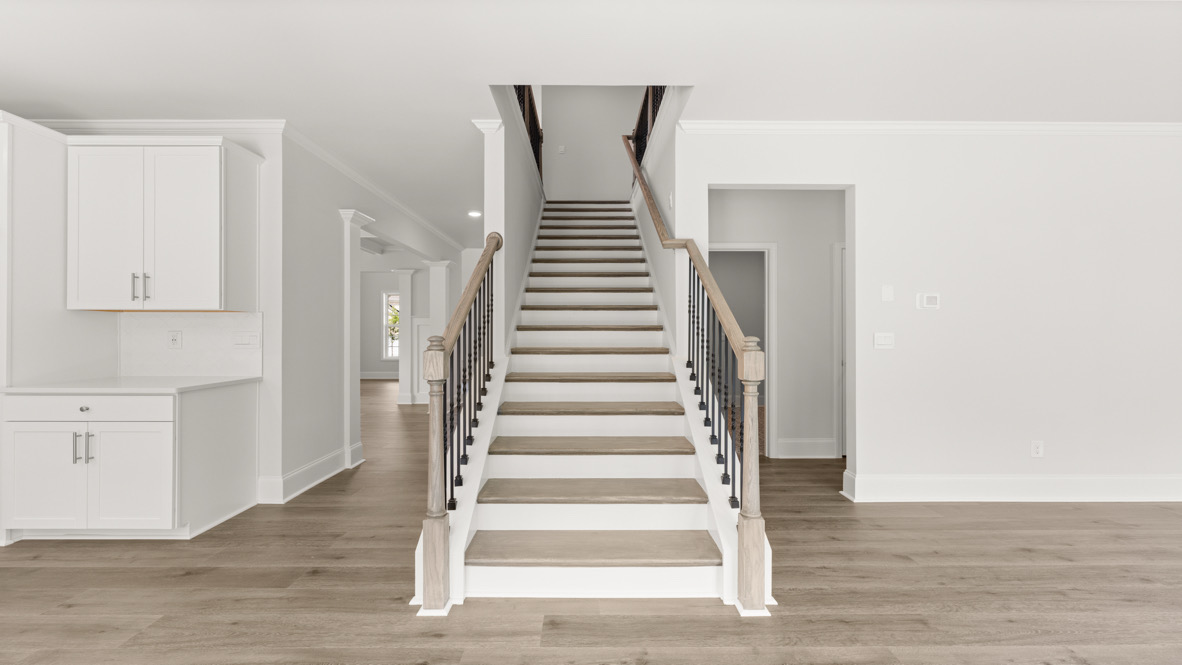 Interior living area open to staircase