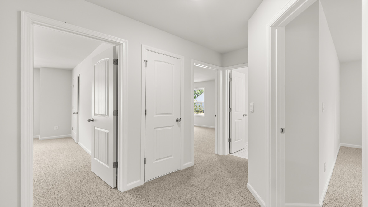 Interior hallway near bedrooms