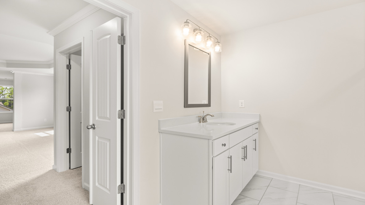 Interior primary bathroom with sink