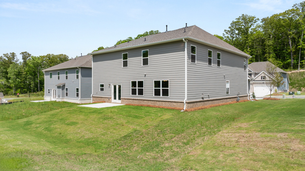 Exterior view of back yard and home