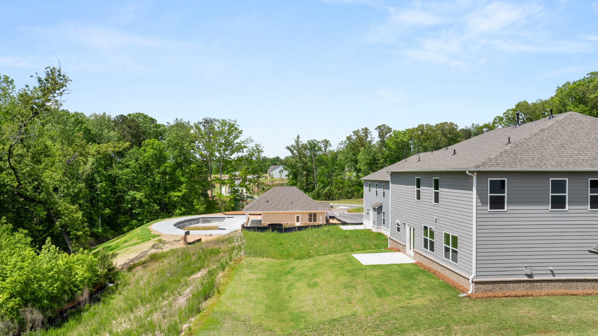 Exterior view of back yard and home