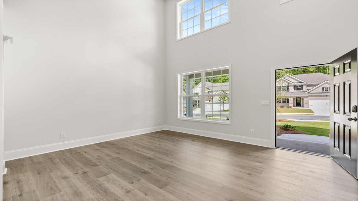 Interior entry-way leading living area