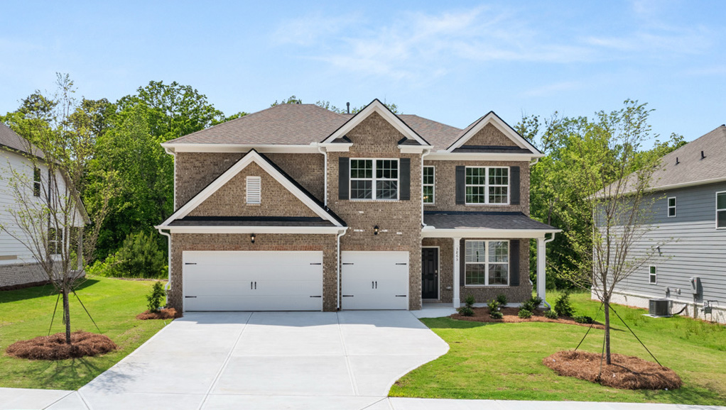 Front exterior of the Grayson floorplan at Butner Estates in South Fulton, GA