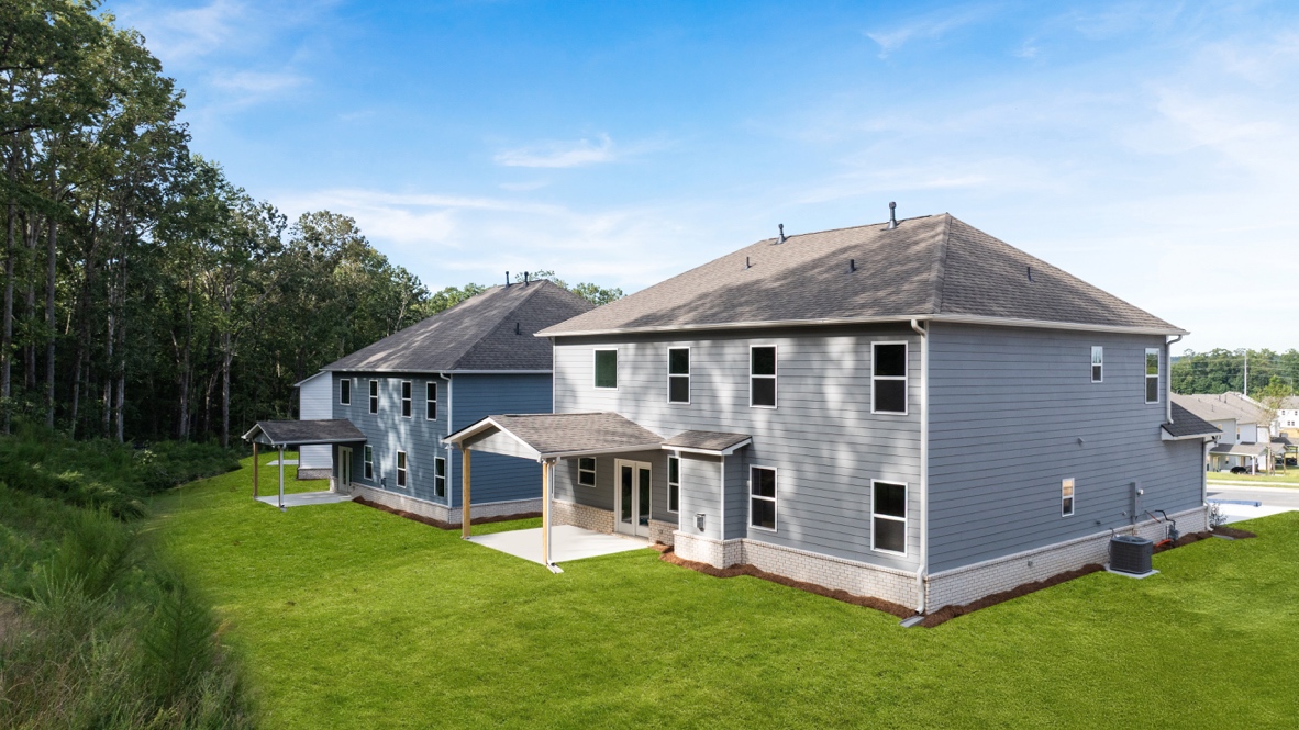 Exterior rear view of home