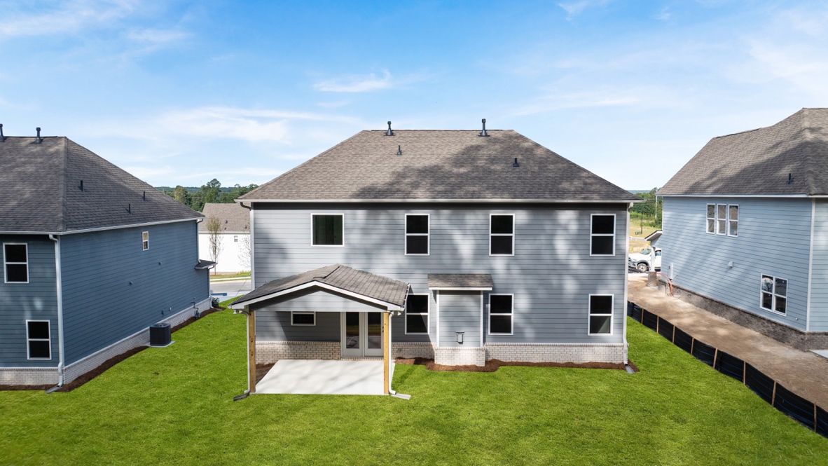 Exterior rear view of home